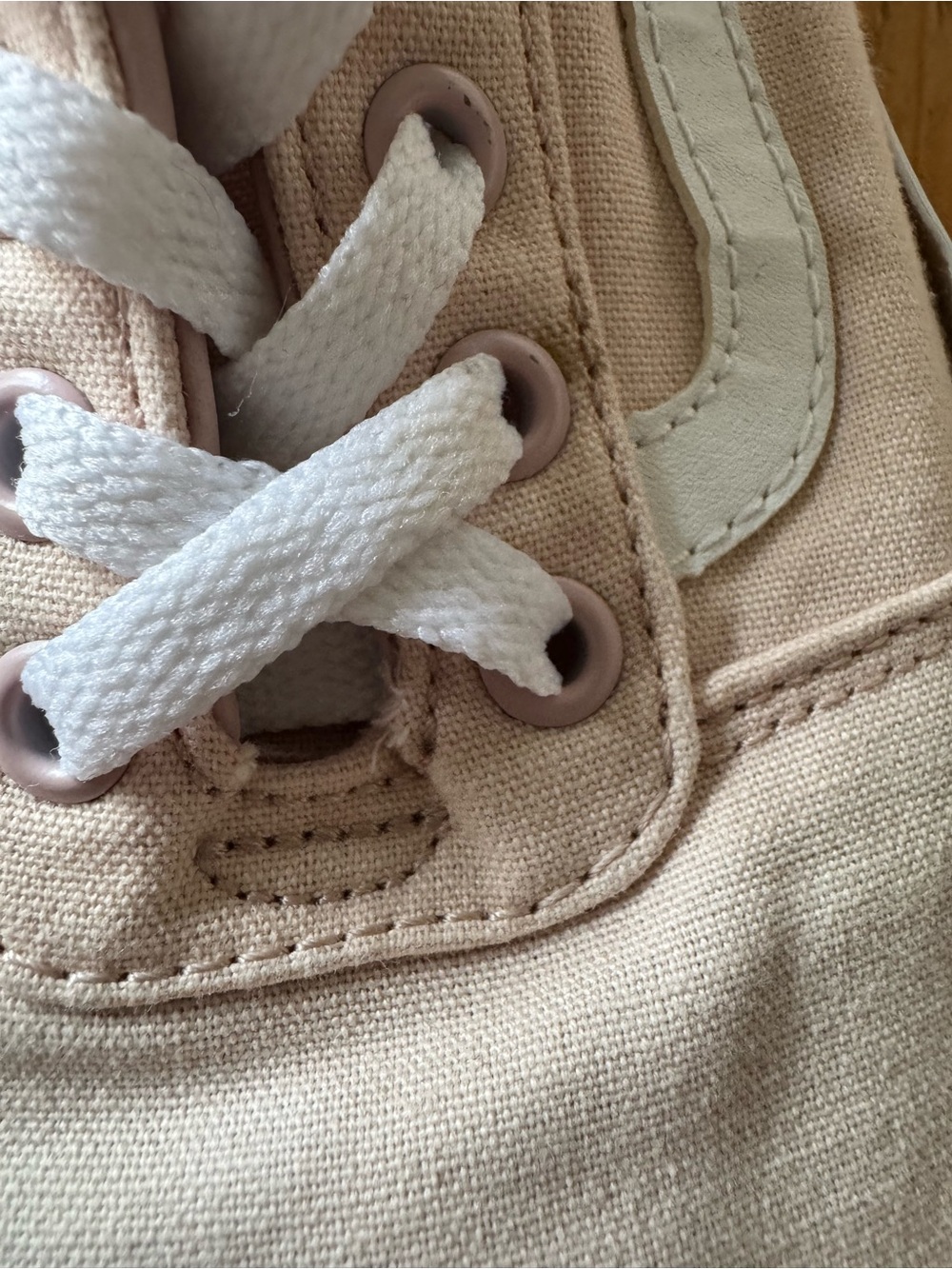 Vans Light Pink and White Canvas Low-Tops - Picture 13 of 13